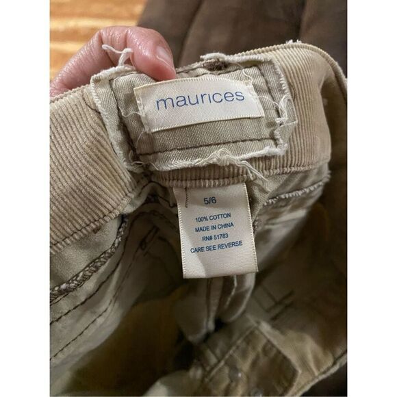 Maurices Tan Khaki Bootcut Pants With Belt Size 5/6 NWOT - Picture 7 of 7